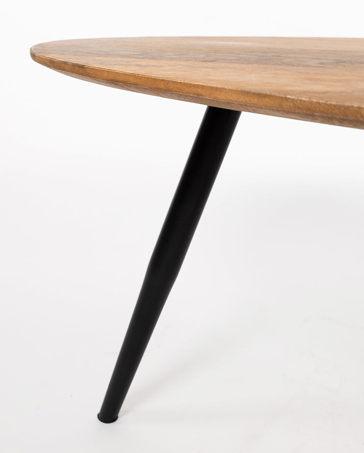 Kassel salontafel organisch, set van 2, Glad Natuurlijk (17mm)
