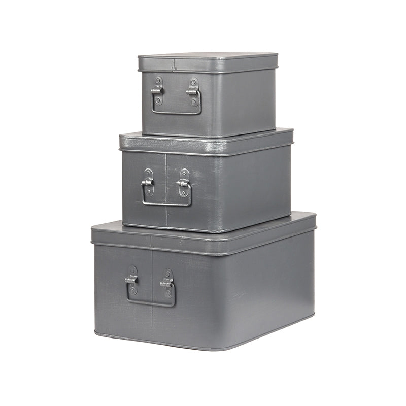 LABEL51 Media Storage Box - Grijs - Metaal - XL
