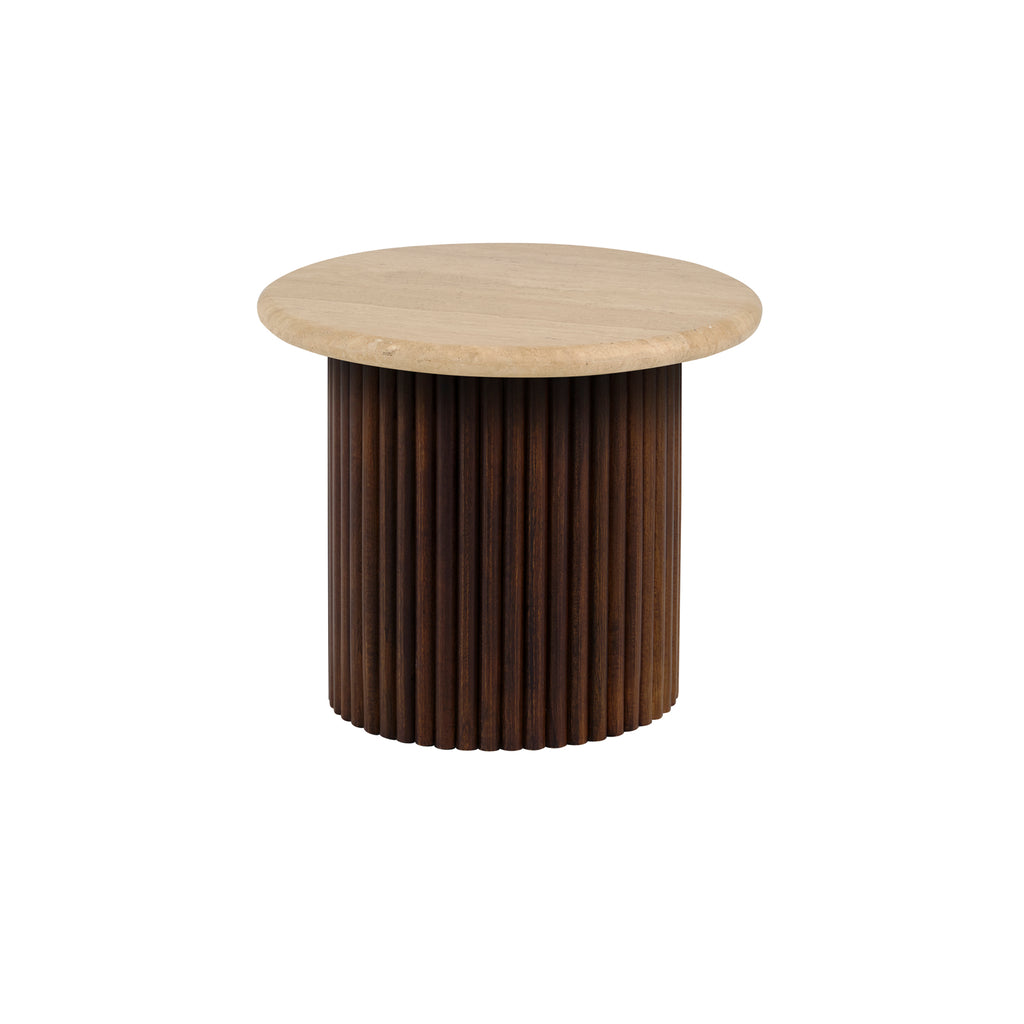 Memphis side table Ø50, ribbed