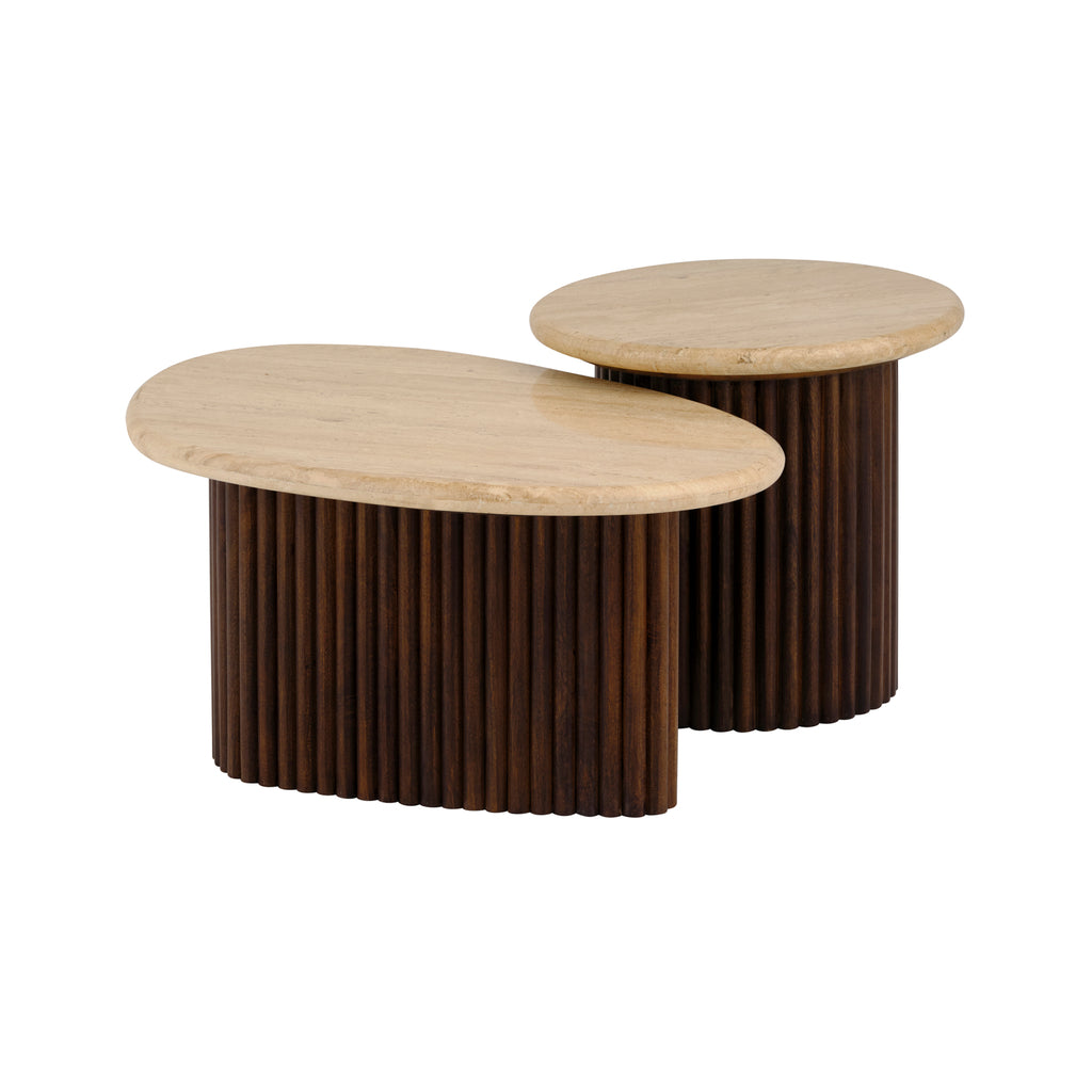 Memphis side table Ø50, ribbed