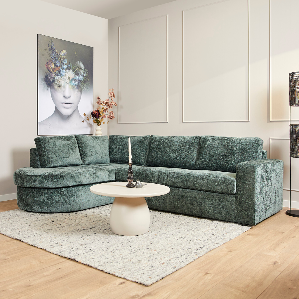 MySofa Alma | Groen | Divan Links + 2,5 zits | 5 jaar garantie