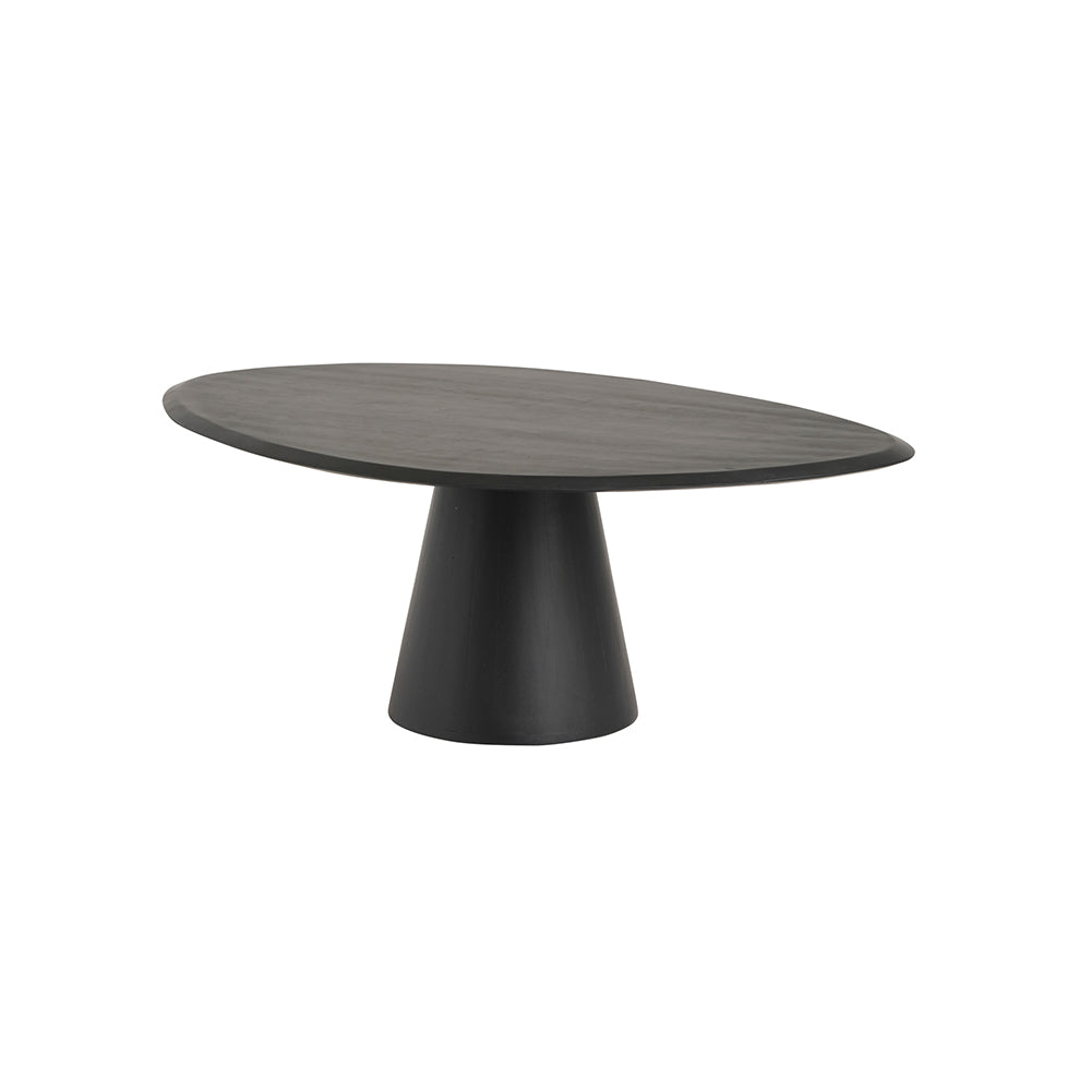 Salontafel 120, geometrisch, Zwart