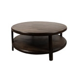 Salontafel Ø100, H40, Bruin Walnoot