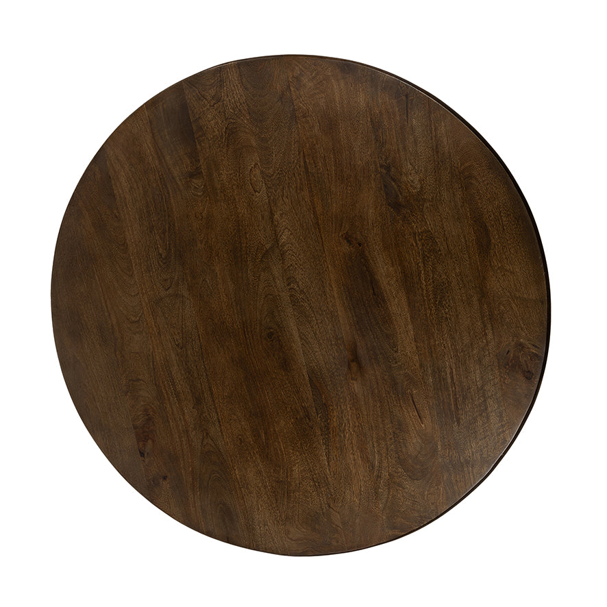 Salontafel Ø100, H40, Bruin Walnoot
