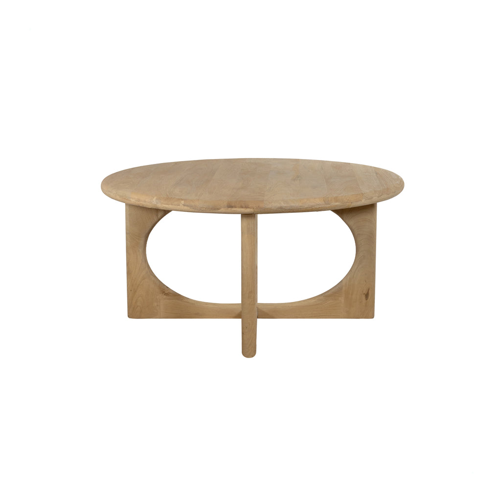 Coffee table Ø80, H40, Groovy Natural