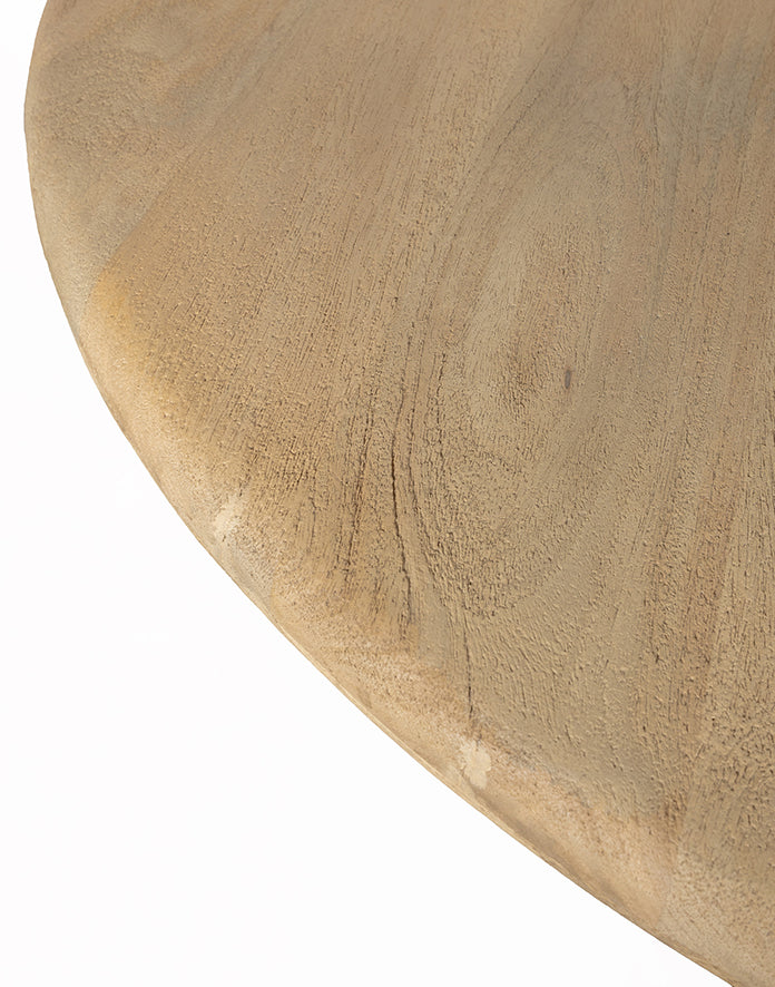 Coffee table Ø80, H40, Groovy Natural