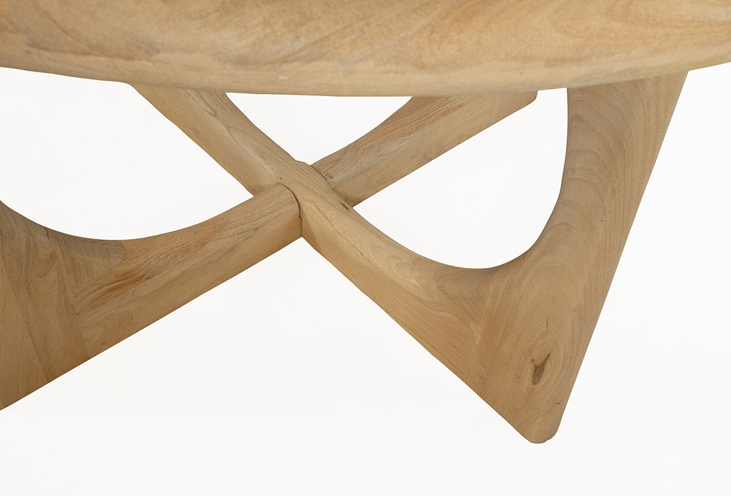 Coffee table Ø80, H40, Groovy Natural