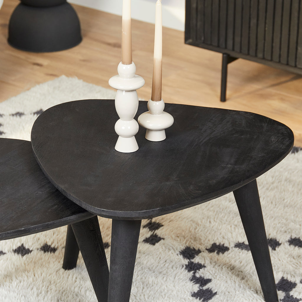 Salontafel set van 2 Omaha Zwart