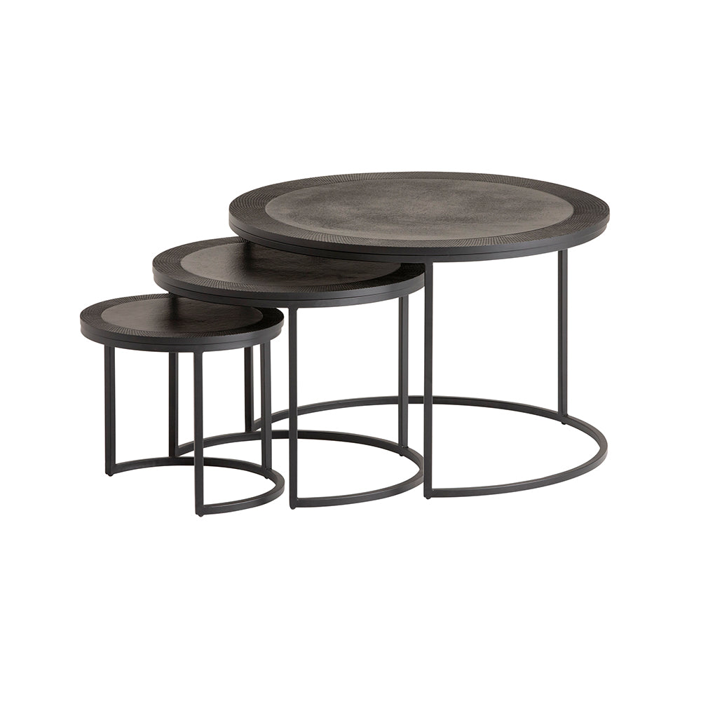 Siena salontafel set van 3, Zwart