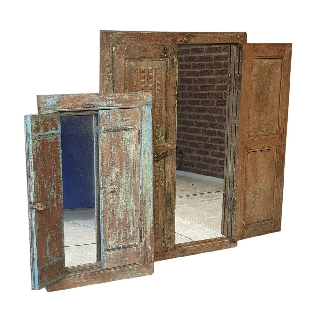 Mirrors with shutters