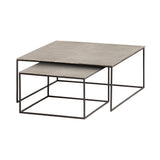 Zandvoort salontafel set van 2, Nikkel antiek