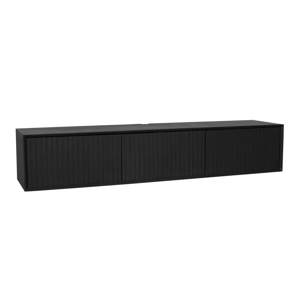 Zwevend tv-meubel Madison Zwart | 160 cm
