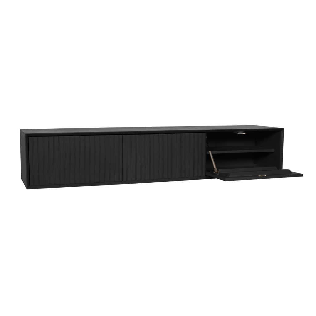 Zwevend tv-meubel Madison Zwart | 160 cm