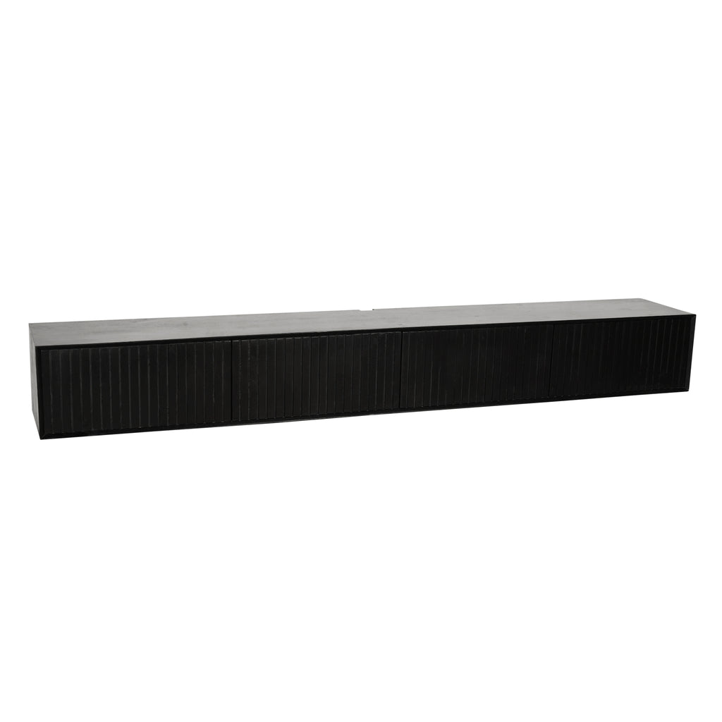 Zwevend tv-meubel Madison Zwart | 240 cm