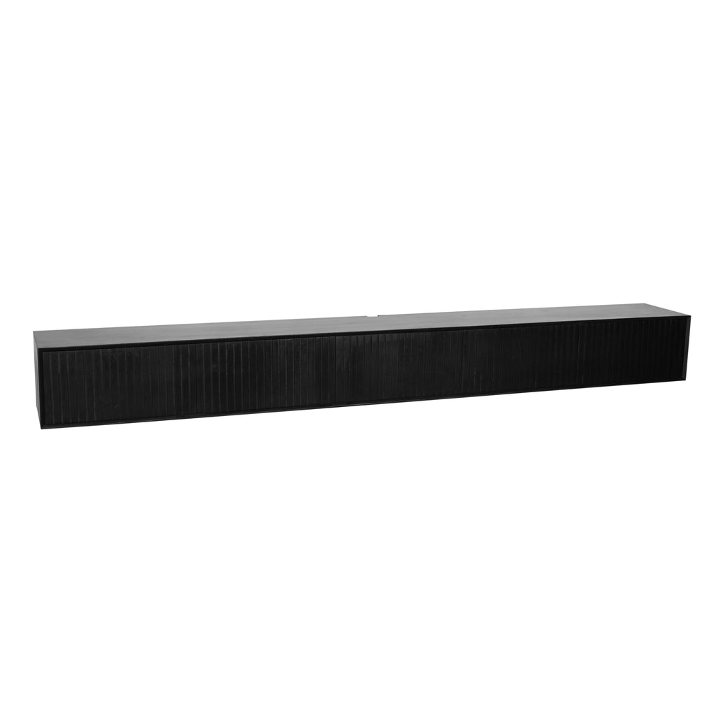 Zwevend tv-meubel Madison Zwart | 280 cm