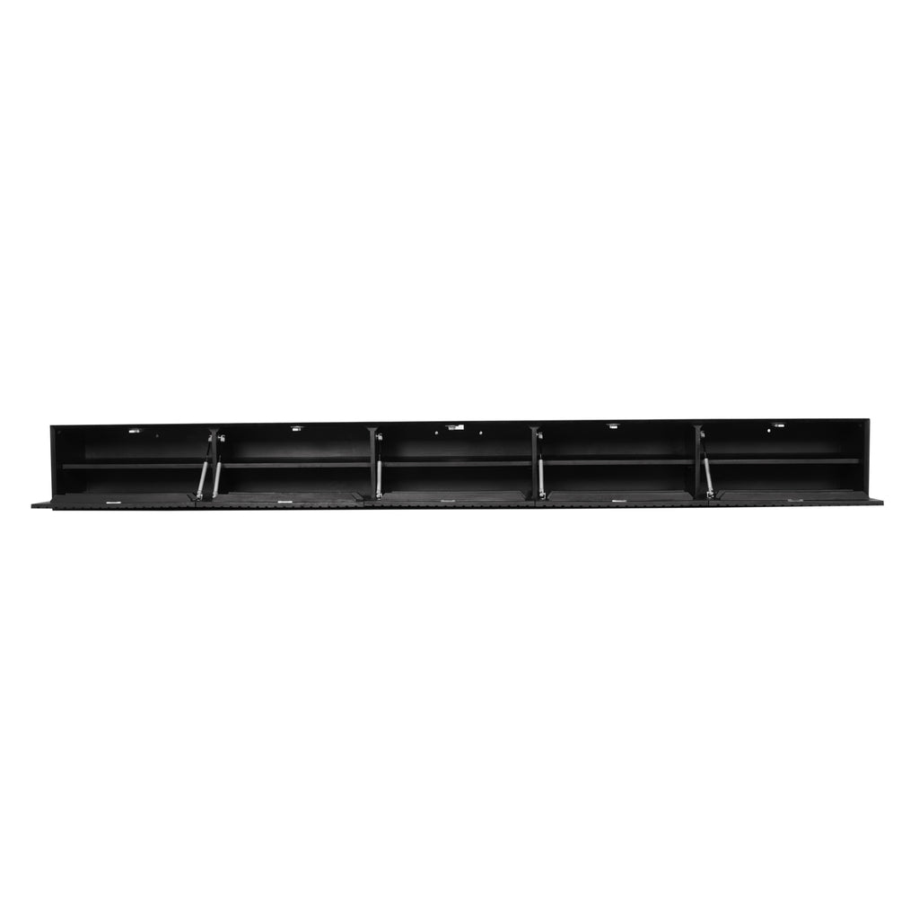 Zwevend tv-meubel Madison Zwart | 280 cm