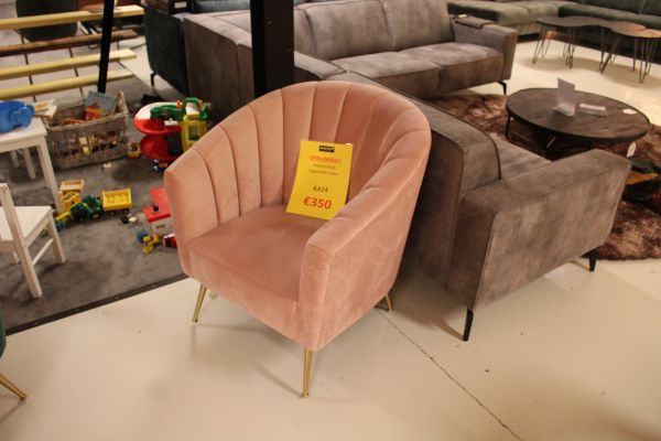 Fauteuil Shelly - Quartz Pink Velvet