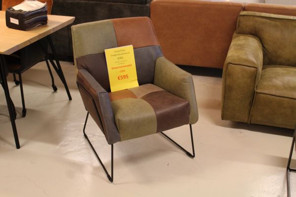 Chill-Line Fauteuil Roxy - Vintage Leer Patchwork