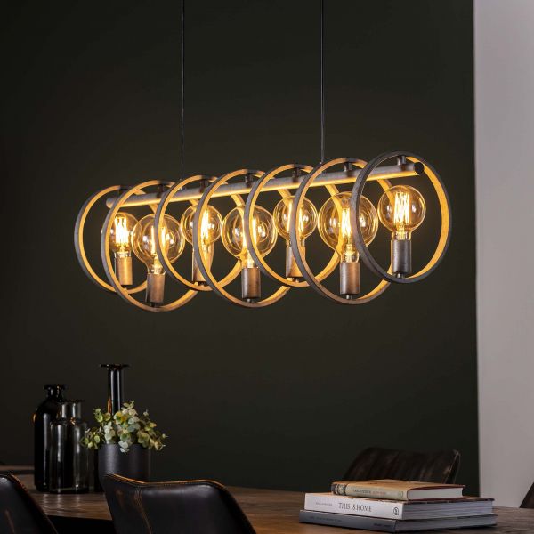 Hanglamp 7L circular - Oud zilver